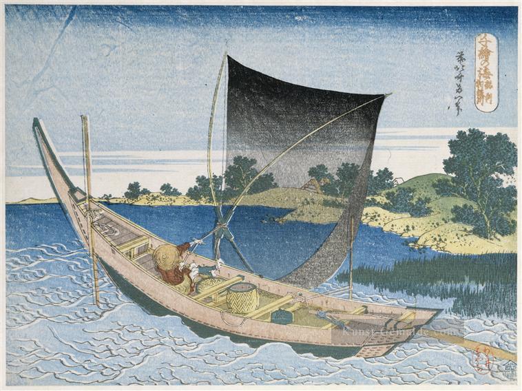 Der Flusston in der Provinz kazusa Katsushika Hokusai Ukiyoe Ölgemälde